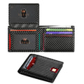 VATAN Wallet for Men Slim RFID Blocking Leather Credit Card Holder Wallet for 15 Cards, Bifold Minimalist Thin Wallet with 2 ID Windows & Cash Slot, with Gift Box (Carbon Fiber Black) 🍁 All In One Marketplace Canada