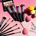 BEAKEY Makeup Brush Set Professional for Eye and Face, Foundation Blending, Eyeshadow, Concealer, Eye Shadow with 2 Blender Sponge, Paper Case 🍁 All In One Marketplace Canada