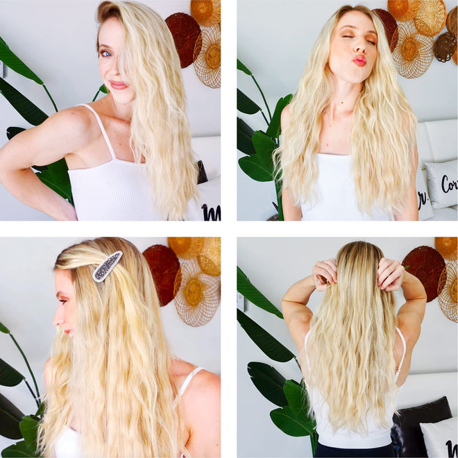 3 Barrel Curling iron Hair Waver, TOP4EVER 25mm Professional Ceramic Hair Curler with Two Temperature Control, Fast Heating 1inch Triple Barrel Crimper Wand for Waving Hair 🍁 All In One Marketplace Canada