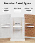 Amada 24 inch L Floating Shelves with Invisible Brackets, Set of 2, White 🍁 All In One Marketplace Canada