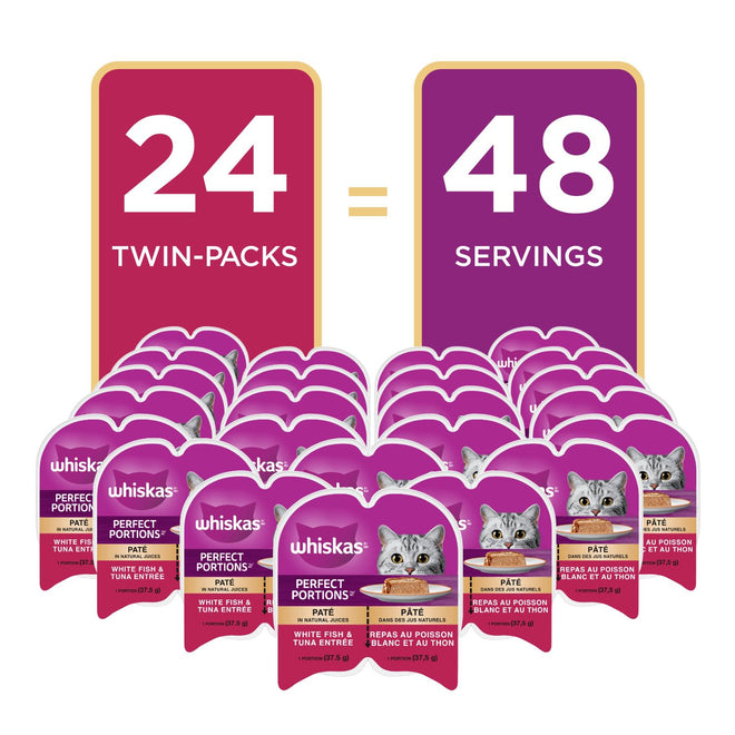 Whiskas Perfect Portions Kitten Wet Cat Food, Whitefish Flavour, 75g 🍁 All In One Marketplace Canada