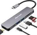 Hiearcool USB C Hub for MacBook – 7-in-1 USBC Adapter with 4K HDMI, 100W PD, USB 3.0 5Gbps Ports, SD/TF Card Reader – USB-C Dongle for Office, Meetings, Travel & Home Setup-Space Grey 🍁 All In One Marketplace Canada