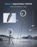 UBeesize 12 inch Ring Light with Stand, Selfie Ring Light with 50" Extendable Tripod Stand & Phone Holder for Live Stream/Makeup/YouTube Video 🍁 All In One Marketplace Canada