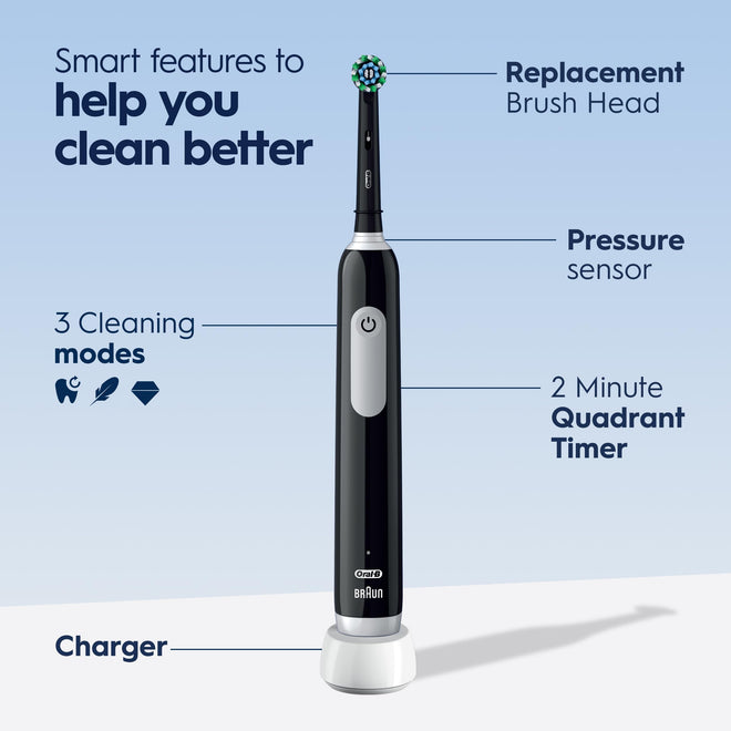 Oral-B Pro 1000 Electric Toothbrush, Black, Rechargeable Power Toothbrush with 1 Brush Head 🍁 All In One Marketplace Canada