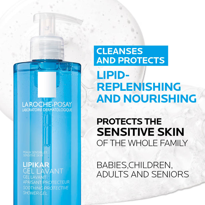 La Roche-Posay Body Wash, Lipikar Cleansing & Moisturizing Gel Body Wash with Shea Butter & Niacinamide for Dry & Sensitive Skin, Soap Free, Paraben Free, 400mL 🍁 All In One Marketplace Canada