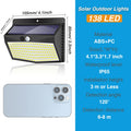 Solar Lights Outdoor, [ 8 Pack/138LED ] Solar Motion Sensor Light Outdoor with 3 Lighting Modes Wireless Waterproof Solar Wall Lights Solar Security Lights for Fence Yard Garden Deck Garage 🍁 All In One Marketplace Canada