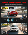 REDTIGER 4K Dash Cam Front and Rear, STARVIS 2 Sensor, Touch Screen 3.18", Voice Control, 20MB/s 5.8GHz WiFi 6 Car DashCam with 128GB Card, GPS, Night Vision, Emergency Lock, Parking Mode(F7N Touch) 🍁 All In One Marketplace Canada