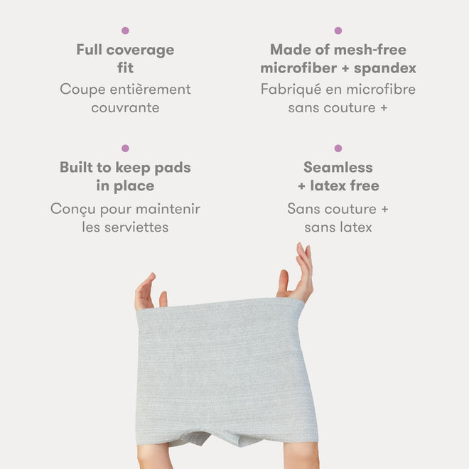 Frida Mom Postpartum Disposable Underwear, Microfiber Boyshort Cut Underwear - Size Regular (8ct) Grey 🍁 All In One Marketplace Canada