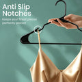Utopia Home Plastic Hangers, 50 Pack, Clothes Hangers with Shoulder Grooves, Durable Space Saving Coat Hanger for Shirts, Pants, Skirts, Jackets, Blouses, Dresses and Everyday Wardrobe Use (Black) 🍁 All In One Marketplace Canada