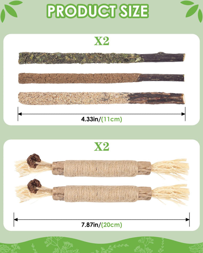 TINDTOP Silvervine Sticks for Cats, 10 Pack Natural Catnip Chew Toys for Kittens Teeth Cleaning, Matatabi Dental Care, Increase Appetite, Calm Cat Anxiety and Stress, Aggressive Chewers Cat Dental Toy 🍁 All In One Marketplace Canada