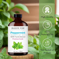 Majestic Pure Peppermint Essential Oil - Huge 118 ml - 100% Pure and Natural Oil for Soap Making Scent- Premium Grade with Glass Dropper 🍁 All In One Marketplace Canada