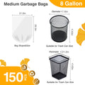 150 Count Garbage Bags 30 Litres/8 Gallon Kitchen Trash Bags Medium Unscented White Garbage Can Liners 🍁 All In One Marketplace Canada