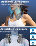 Neck Fan with Cooling Plate-5500mAh Rechargeable, Ultra Quiet Operation, 5 Speeds & 3 Cooling Modes, USB-C Fast Charging, LED Display Battery & Speed, Bladeless Wearable Neck Cooler for Travel Black 🍁 All In One Marketplace Canada