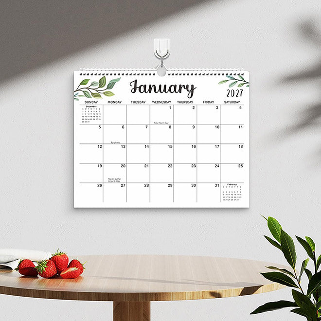 Wall Calendar 2026-2027, 15X12 inch Large Calendar Family Personl Organizer, 21 Months Runs from April 2026 through December 2027, Perfect for Organizing for Office Home (Leaf) 🍁 All In One Marketplace Canada