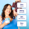 Cira Hydration Electrolytes Packets - Cira x Alicia McCarvell's Electrolyte Powder Sugar Free w Himalayan Salt, Daily On-the-Go Hydration Packets for Dehydration Relief - Very Grapeful, 20 Servings 🍁 All In One Marketplace Canada