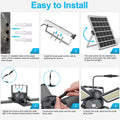 Solar Pendant Light Outdoor Indoor Solar Powered Motion Sensor Shed Light,144LED 1200LM Daytime Work Light with 5 Lighting Modes Remote Control 4 Heads Light for Garage Gazebo Barn 🍁 All In One Marketplace Canada