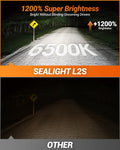 SEALIGHT 2026 Brightest H11/H8/H9/H16 LED Headlight Bulbs, 80000LM 1200% Brighter, 6500K Cool White, 1:1 Halogen Size Wireless, 3 Min Plug and Play Halogen Replacement Conversion Kit, Pack of 2 🍁 All In One Marketplace Canada