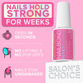 NYK1 Super Strong Nail Glue For Press On Nails, Nail Tips And Acrylic Nails (8ml) Nail Bond Brush On Nail Glue For Acrylics Glue On Nails And Fake Nails With Glue Brush for Stick On Nails Tips 🍁 All In One Marketplace Canada