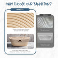 Glimsax Banneton Proofing Basket Set of 2, 9" Round & 10" Oval for Sourdough Baking, Bread Making Accessories and Tools Starter Kit, Gifts for Beginner and Professional Bakers 🍁 All In One Marketplace Canada