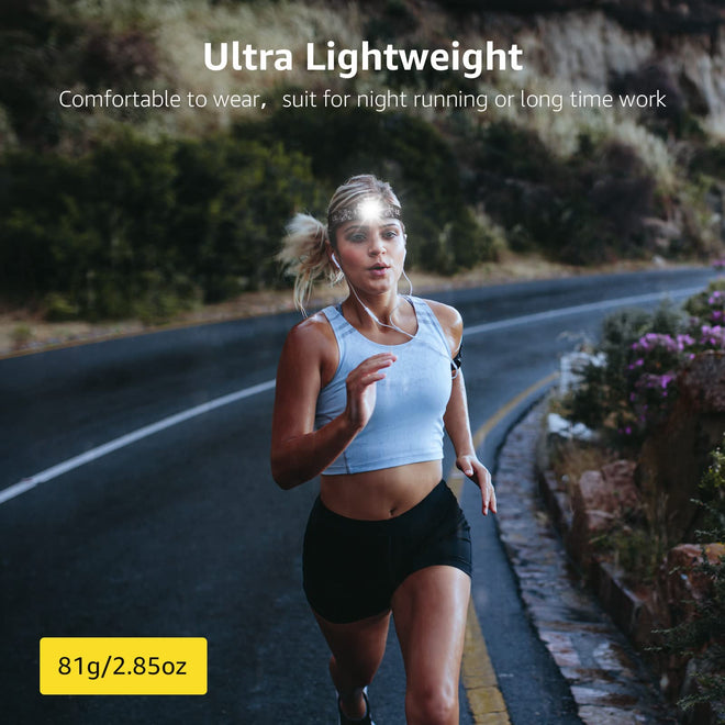 Lepro LED Headlamp Rechargeable, Super Bright Head Torch with Red Light & 5 Modes, Waterproof & Adjustable Headlight, Gear Essentials for Camping, Running, Hiking, Emergency (USB Cable Included) 🍁 All In One Marketplace Canada