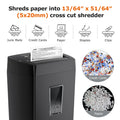 Bonsaii 12-Sheet Cross Cut Paper Shredder, 5.5 Gal Home Office Heavy Duty Shredder for Paper, Credit Card, Mail, Staples, with Transparent Window, High Security Level P-4 (C275-A) 🍁 All In One Marketplace Canada