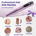 Breosic Electric Nail Drill 35000RPM,12-in-1 Nail File Portable USB-Rechargeable Cordless Nail Drill Professional with 9-Speed & LED Display Manicure Pedicure Nail Kits for Acrylic & Gel Nails(Purple) 🍁 All In One Marketplace Canada