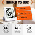 Ayawiss Room Thermometer Indoor Hygrometer with Celsius/Fahrenheit (℃/℉) Switch, Humidity Meter Gauge Digital Temperature and Humidity Sensor Monitor for Home Pets Plants - AAA Battery Included 🍁 All In One Marketplace Canada