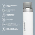 Stanley Quick Flip GO Water Bottle 24 oz | Push Button Lid | Leakproof and Packable for Travel and Sports | Insulated Stainless Steel | BPA-Free | Azure 🍁 All In One Marketplace Canada