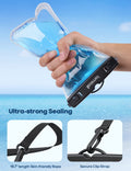 Lamicall Waterproof Phone Pouch Dry Bag with Lanyard - 2 Pack IPX8 [Easy Lock & Heavy Duty] Water Proof Cell Phone Case for iPhone 15 16 17 Pro Max, Samsung Galaxy S24 S25 Ultra, All 4-7" Cellphones 🍁 All In One Marketplace Canada