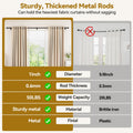 YaFex Curtain Rod 32-84 Inch, Heavy Duty 1 Inch Adjustable Curtain Pole, Black Long Curtains Rods for Window, Modern Design, Easy Installation 🍁 All In One Marketplace Canada