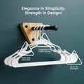 Utopia Home Plastic Hangers, 50 Pack, Clothes Hangers with Shoulder Grooves, Durable Space Saving Coat Hanger for Shirts, Pants, Skirts, Jackets, Blouses, Dresses and Everyday Wardrobe Use (White) 🍁 All In One Marketplace Canada