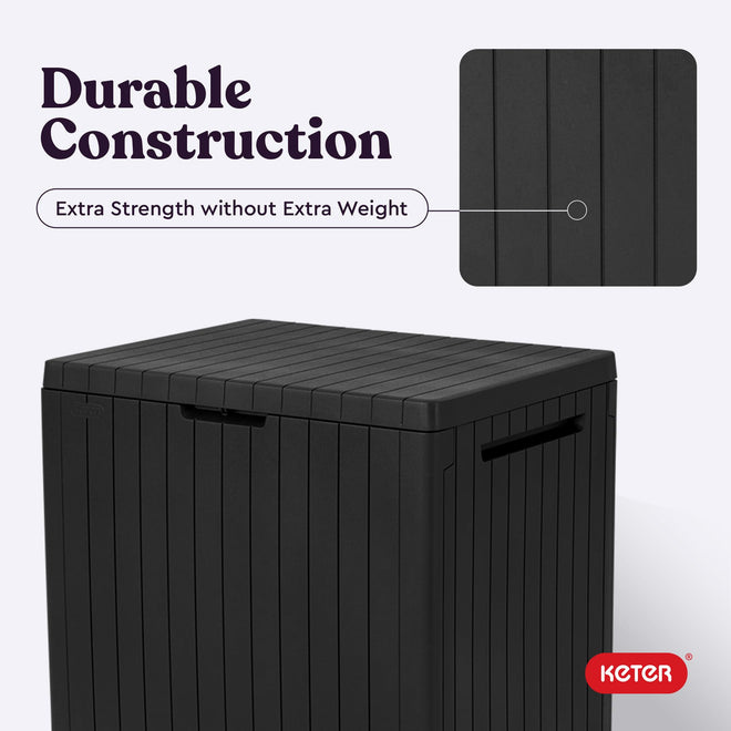 Keter City 30 Gal Outdoor Storage Box and Patio Side Table 🍁 All In One Marketplace Canada