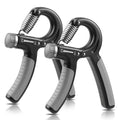 NIYIKOW 2 Pack Hand Grip Strengthener, Grip Strength Trainer, Adjustable Resistance 22-132Lbs (10-60kg), Forearm Strengthener, Perfect for Musicians Athletes - Grey 🍁 All In One Marketplace Canada