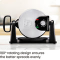 Chefman Rotating Belgian Waffle Maker, 180° Flip Iron w/ Non-Stick Plates, Adjustable Timer, Locking Lid, & Drip Plate, Space Saving Storage, Mess-Free Breakfast, Stainless Steel/Black 🍁 All In One Marketplace Canada