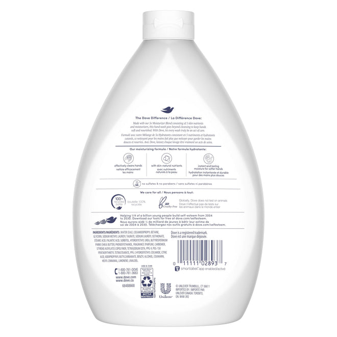 Dove Advanced Care Shea Butter & Warm Vanilla Hand Wash for soft, smooth skin, Bottle Refill nourishes skin 10 layers deep, 1 L (Pack Of 3) 🍁 All In One Marketplace Canada