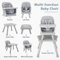 INFANS 8 in 1 Baby High Chair, Convertible Highchair for Babies and Toddlers, Infant Dining Booster Seat, Building Block Table, Kids Stool Table Chair Set with Removable Tray (Grey) 🍁 All In One Marketplace Canada