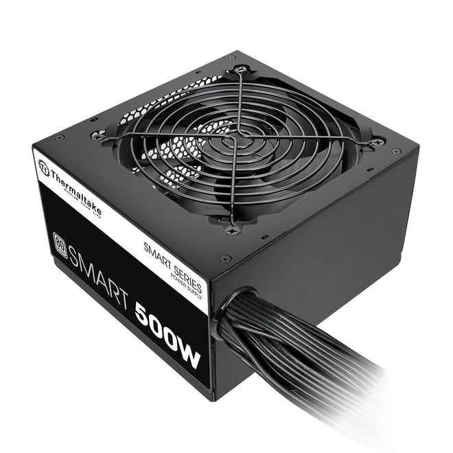 Thermaltake Smart 500W 80+ White Certified PSU, Continuous Power with 120mm Ultra Quiet Cooling Fan, ATX 12V V2.3/EPS 12V Active PFC Power Supply PS-SPD-0500NPCWUS-W 🍁 All In One Marketplace Canada