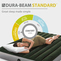 INTEX 64761E Dura-Beam Standard Downy Air Mattress: Fiber-Tech – Twin Size – Built-in Foot Pump – 10in Bed Height – 300lb Weight Capacity 🍁 All In One Marketplace Canada