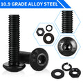 1705 Pcs Machine Screw Assortment Kit, M2 M3 M4 M5 Metric Bolts and Nuts Kit with Lock and Flat Washers, Hex Button Head 10.9 Alloy Steel Cap Screw Set with Allen Wrench 🍁 All In One Marketplace Canada