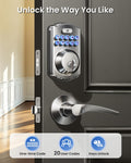 Veise Keyless Entry Door Lock with 2 Lever Handles - Electronic Keypad Deadbolt, Easy Installation Digital Smart Front Door Lock Set, Satin Nickel 🍁 All In One Marketplace Canada