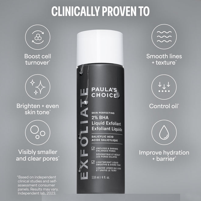 Paula's Choice SKIN PERFECTING 2% BHA Liquid Salicylic Acid Exfoliant Duo, Gentle Exfoliator for Enlarged Pores, Wrinkles & Fine Lines, Includes 1 Full Size Bottle & 1 Travel Size Bottle 🍁 All In One Marketplace Canada