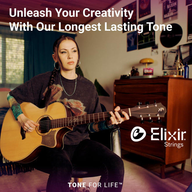 Elixir 16002 Phosphor Bronze Nanoweb Coating Acoustic Guitar Strings - Extra Light 10-47 🍁 All In One Marketplace Canada