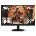 AOC 27 Inch QHD Gaming Monitor 240Hz 0.3ms IPS, 2560x1440, G-Sync Compatible, HDR Ready, DisplayPort 1.4 HDMI 2.0, VESA Mount, 3-Year Zero-Bright-Dot, Q27G41ZE 🍁 All In One Marketplace Canada