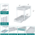 DEKAVA Under Sink Organizer 2 Pack, Bathroom Organizes, 2 Tier Sliding Cabinet Basket Organizer Drawer, Multi-Purpose Bath Collection Baskets for Bathroom (White) 🍁 All In One Marketplace Canada