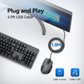 TECKNET USB Wired Mouse, 6-Button Corded Computer Mouse with 4 Adjustable DPI, Optical Computer Mice with Ergonomic Design and 5FT Cord for Laptop, Chromebook, PC, Desktop, Mac, Notebook-Gray 🍁 All In One Marketplace Canada