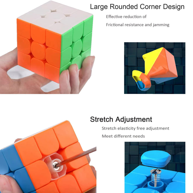 TWSTYFAL Speed Cube 3x3x3 Magic Cube Puzzles Fidget Toys, Fast Smooth Turning Ultra Durable Colour-Matching Puzzle, Classic Problem-Solving Cube with Gift, Exercise Brain and Hands-on Skills, Relief 🍁 All In One Marketplace Canada