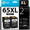 Smart Ink Remanufactured Ink Cartridges Replacement for HP 65 XL HP 65XL (2 Black Combo Pack) to use with DeskJet 3755 2600 2625 2652 2655 3700 3720 3752 3772 Envy 5000 5010 5052 5055 Printer Series 🍁 All In One Marketplace Canada