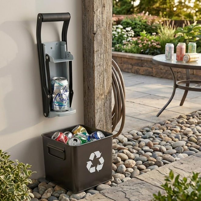Stanz (TM) 12oz 16oz Wall Mounted Aluminum Can Crusher Beer Soda Cans Smasher Eco-Friendly Recycling Tool with Mounting Screws for Home 🍁 All In One Marketplace Canada