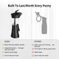 Manual Ear Wax Removal Kit - One-Hand Control Ear Cleaner Tool, Easy to Use Ear Irrigation Flushing System with Soft Silicone Tip for Effective & Safe to Clean Ear Built Up Wax Home Use(Black) 🍁 All In One Marketplace Canada