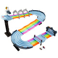 Hot Wheels Mario Kart Rainbow Road Raceway 8-Foot Track Set with Lights & Sounds & 2 1:64 Scale Vehicles, Race with 5-Track Colorful Course with 2 Configurations, Toy for Kids Ages 4 Years Old & Up 🍁 All In One Marketplace Canada